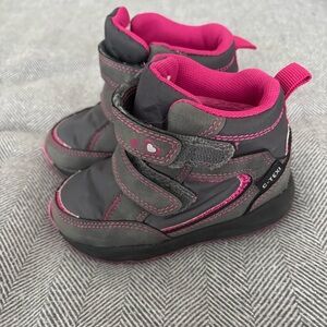 Sprox Toddler Girl Boots Pink and Gray Sz 6 EUC